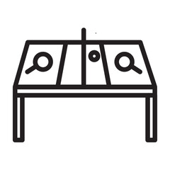 Badmenton Table Vector Line Icon Design © Muhammad Rizwan