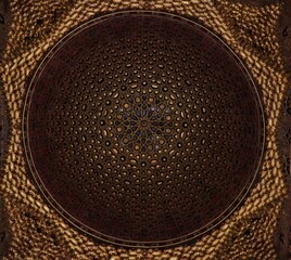 Beautiful details of a dome in Seville, Spain