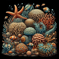 Obraz premium coral reef in the sea