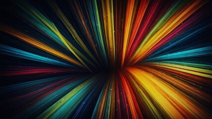 Energetic contrast blue and colorful lines abstract background. Generative Ai.