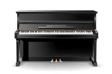 Fototapeta premium Piano isolated on white background