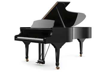 Piano isolated on white background