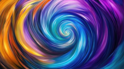 Fototapeta premium Vibrant swirls of color in abstract art