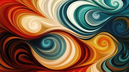 Obraz premium Vibrant swirls of color in abstract art