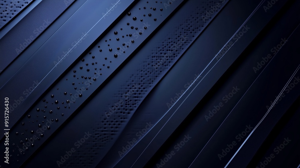 Poster abstract close-up of textured dark surfaces with droplets of water reflecting light in a dim environ