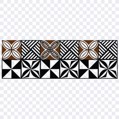 Polynesian tattoo design tribal border.Tribal design ethnic ornament maori band.Samoan Tattoo ribbon sleeve bracelet.Fabric seamless isolated hawaiian armband pattern on white background.