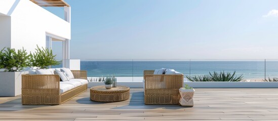 sofa in an elegant living room, complemented in the style of bohemian accents like colorful geometric patterns