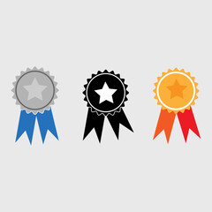 set of premium quality and guarantee labels isolated on white background. vector illustration