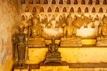 cloister wall with more than 2,000 ceramic and silver Buddha images in Wat Si Saket features in...