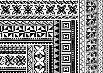 Polynesian tattoo tribal pattern background design. Samoan pattern decoration wallpaper.
