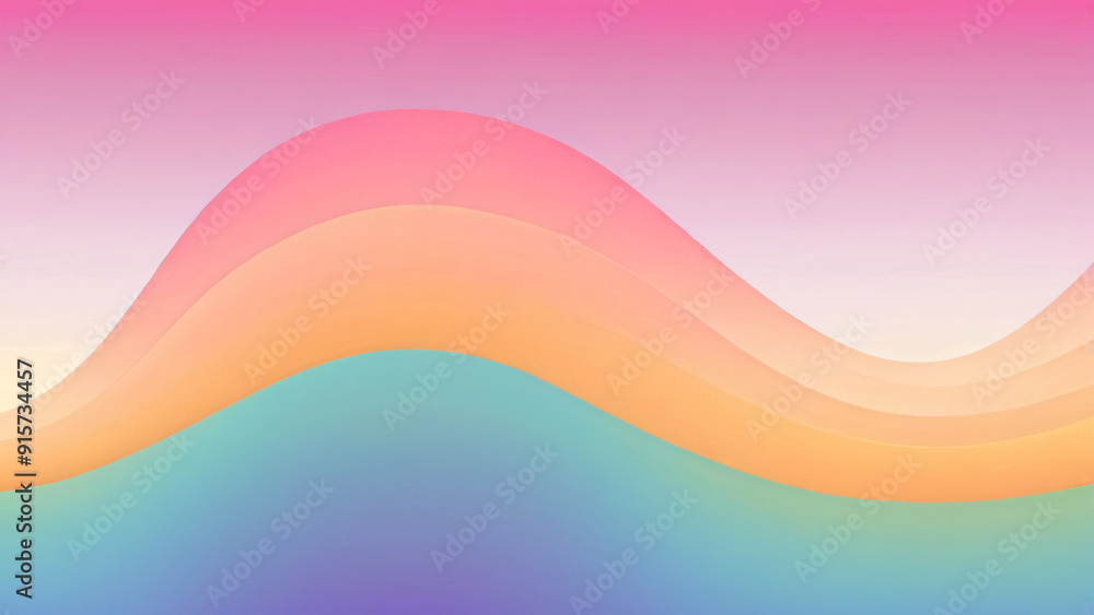Aufkleber flowing gradient lines featuring calming rhythms with color transitions