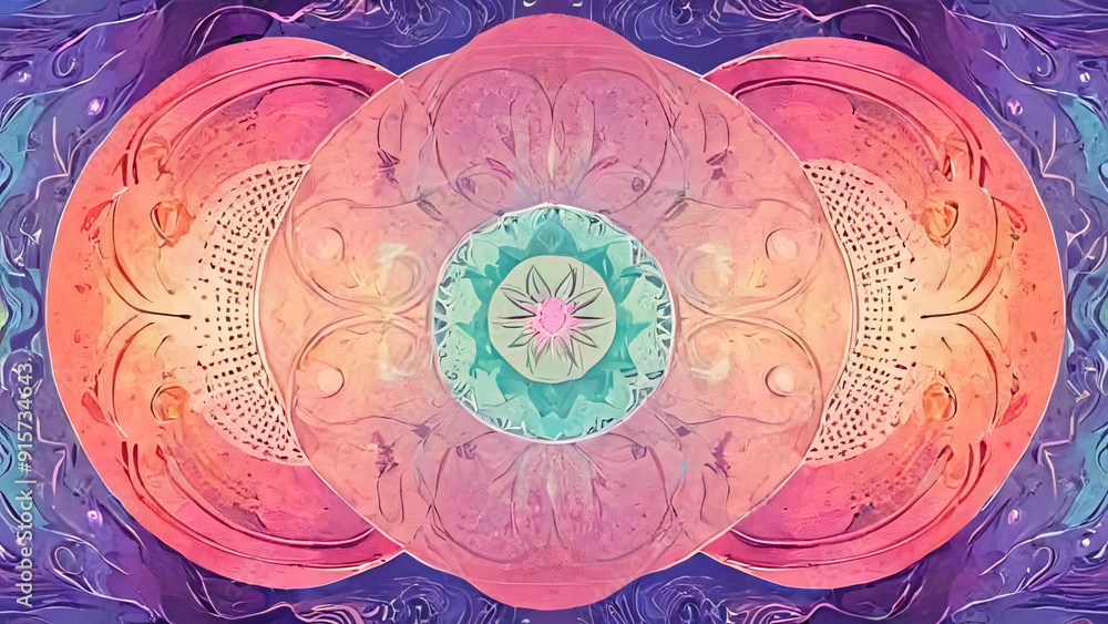 Aufkleber tranquil abstract patterns in calming rhythms for relaxation and meditation