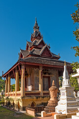 Fototapeta premium door of the Wat Si Saket temple in Vientiane, Laos