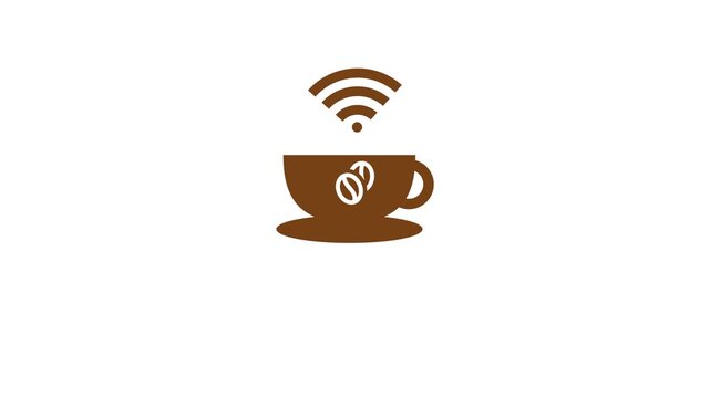 coffee icon animation, Coffee and tea cup shop Concept Animation