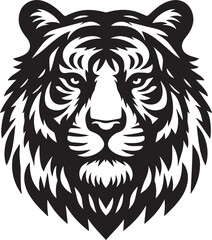 tiger head vector art illustration