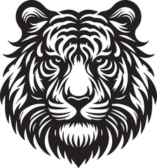 tiger head vector art illustration