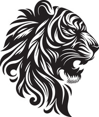 tiger head vector art illustration