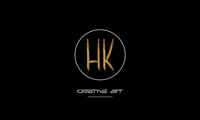 HK, KH, H, K abstract letters logo monogram