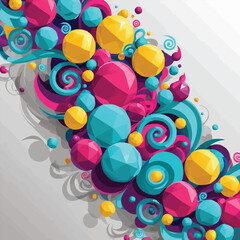 Abstract background with colorful geometric shapes and minimalistic design