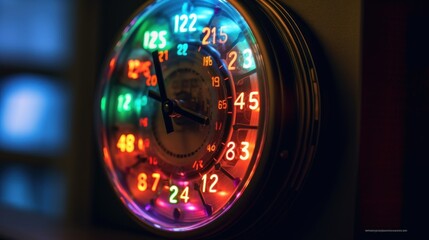 Colorful Clock Face