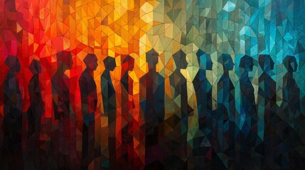 Colorful silhouettes representing diversity, community, and DEI initiatives that celebrate multicultural unity and inclusion through togetherness and personal identity