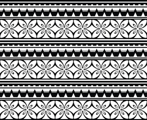 Maori Polynesian pattern design illustrations on a transparent background. Polynesian tattoo tribal style.Samoan pattern decoration wallpaper.