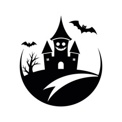 Minimalist Halloween
Silhouette logo design template black and white