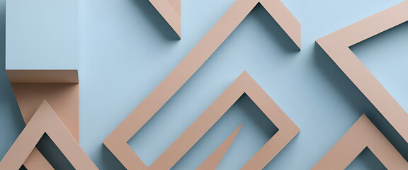 illustrazione con elementi geometrici astratti a tema surreale