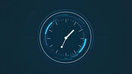 A clock with speed and time,