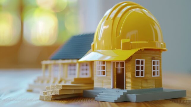 Professional Construction Services Advertisement with Realistic Company Logo in Realistic Setting