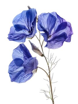 recommend clip art: Blue Butterfly Pea Isolated on White Background. Beautiful Butterfly Pea Flower