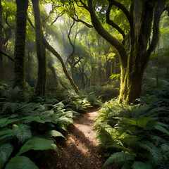 Obraz premium morning in the forest
