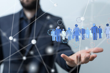 Global network. Blockchain. 3D illustration. Neural networks and artificial intelligence. Abstract  3d