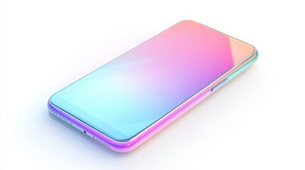 A sleek smartphone with a gradient design, showcasing modern technology.