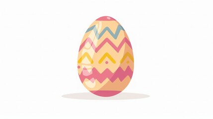 Colorful Easter Egg with Geometric Pattern - Spring Holiday Decoration
