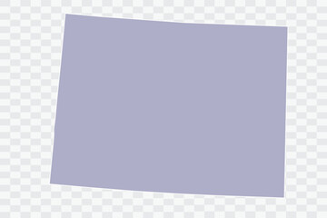 COLORADO Map silver Color on White Background quality files Png Art & Illustration