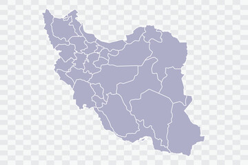 Iran Map silver Color on White Background quality files Png Art & Illustration