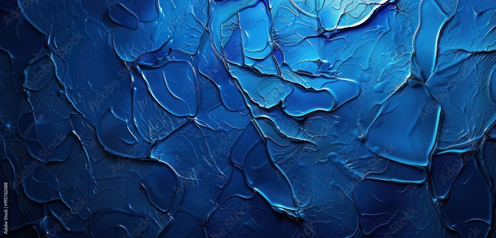 Poster abstract background, cobalt blue with textured tonal layers, adding depth and sophistication to the 