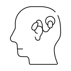 cochlear implant line icon vector. cochlear implant sign. isolated contour symbol black illustration