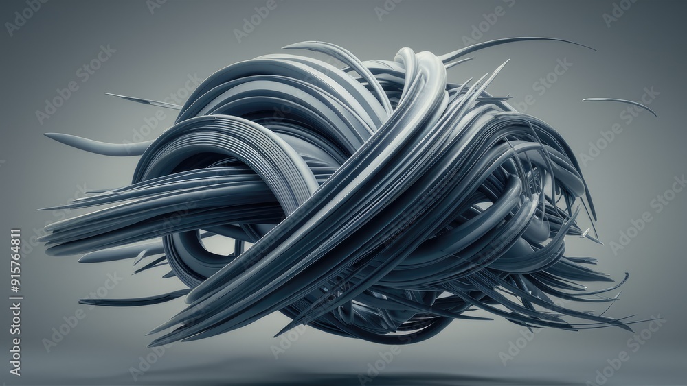 Poster gray abstract background featuring dynamic lines
