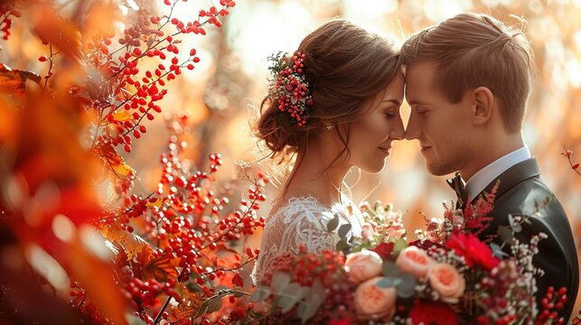 A wedding anniversary collage with romantic photos and elegant templates.