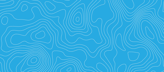 Light blue luxury topographic lines map background .modern technology wave curve line contour map design .seamless geography grid vector illustration .