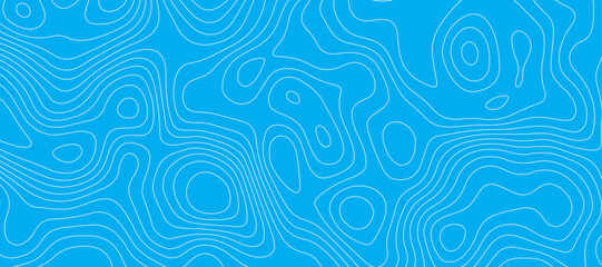 Light blue luxury topographic lines map background .modern technology wave curve line contour map design .seamless geography grid vector illustration .
