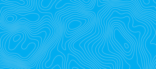 Light blue luxury topographic lines map background .modern technology wave curve line contour map design .seamless geography grid vector illustration .