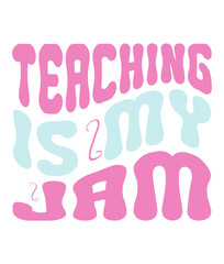 Retro, Teacher ,  Craft Design. T-shirt Design. Illustration