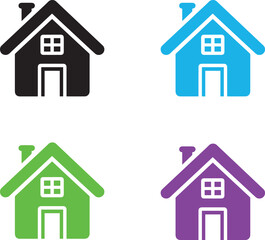 Editable Vector Home Icon Set