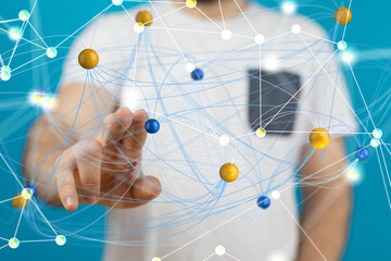 Big data visualization. Network connection structure