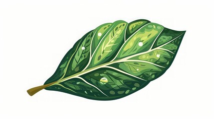 Fototapeta premium Green Leaf Texture: Close-Up Nature Photography