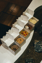 a treat of sweet delicious doughnut in sunny day at the cake shop