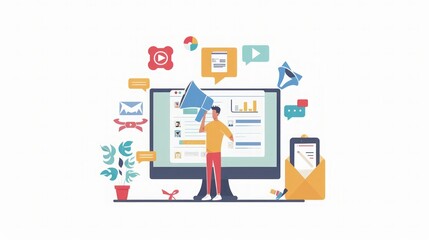 Obraz premium Digital Marketing Strategy: How To Reach Your Target Audience